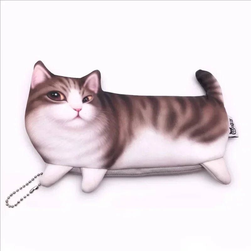 Realistic Cat Pencil Case