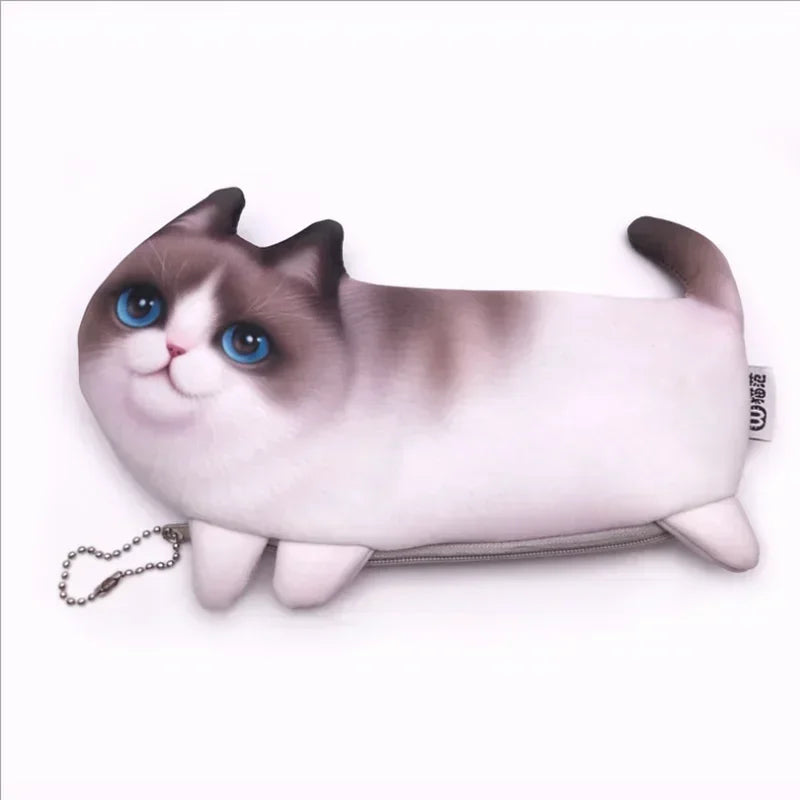 Realistic Cat Pencil Case