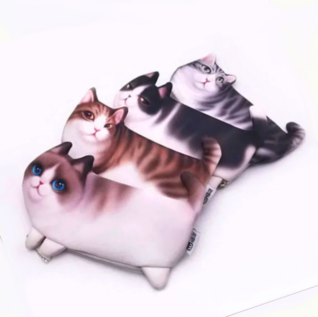 Realistic Cat Pencil Case